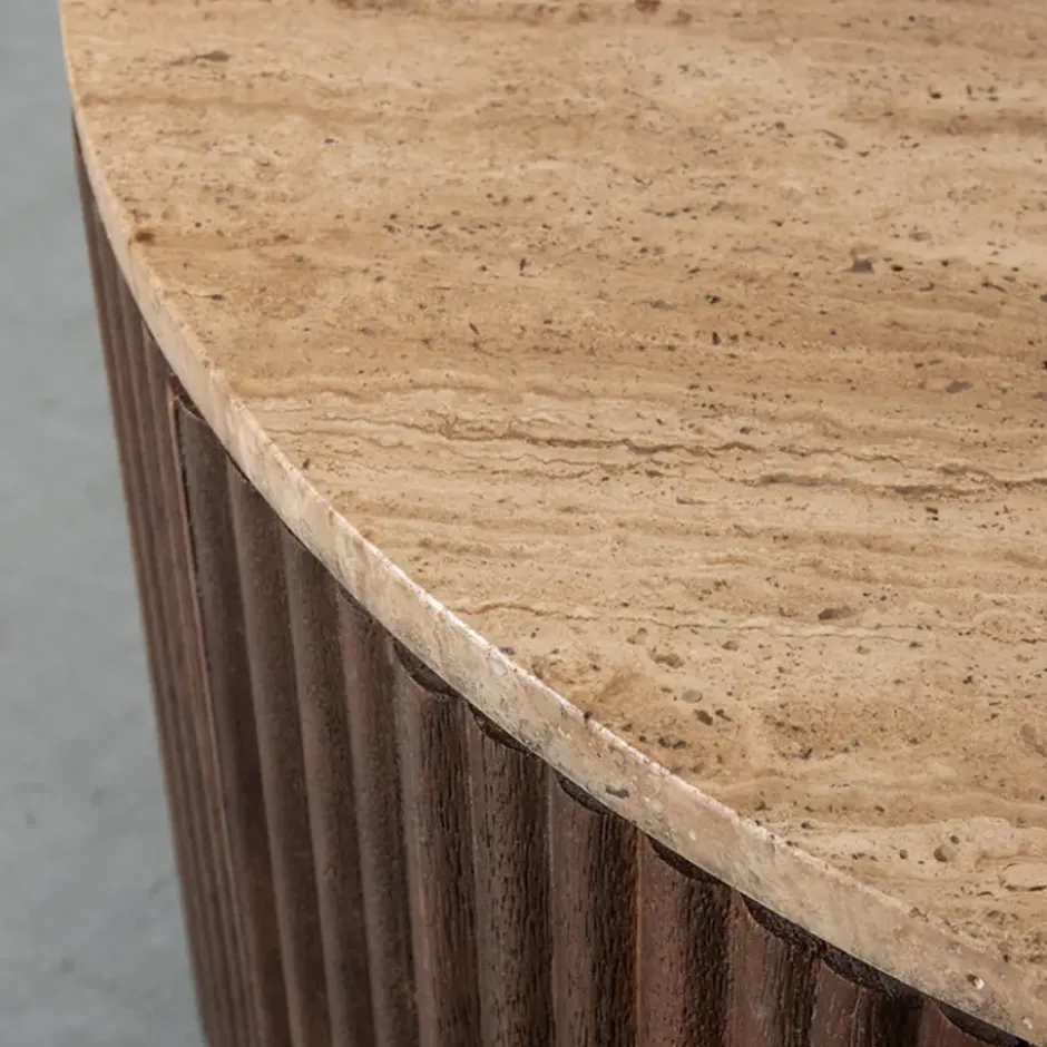 LABEL51 - Salontafel Ribble - Bruin - 50x50x30cm
