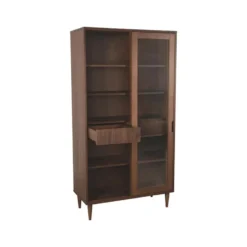 LABEL51 - Vitrinekasten Jule - Walnoot - 49x100x180cm