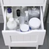 Ladekast - badkamer - 4 vakken - 30x82x30 cm - wit