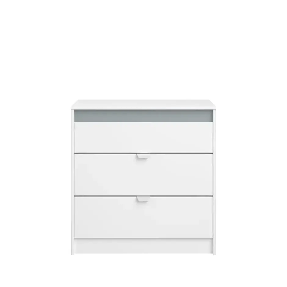 Ladekast Bobby - wit - 80x78,5x40,5 cm