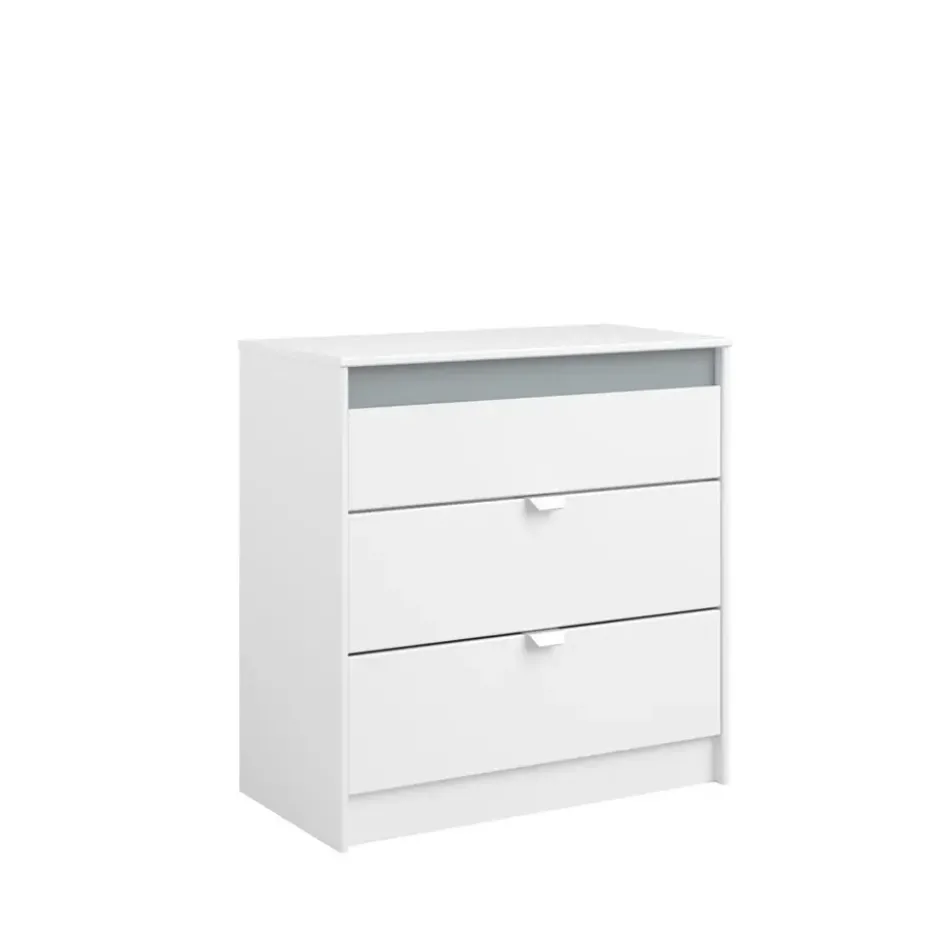 Ladekast Bobby - wit - 80x78,5x40,5 cm