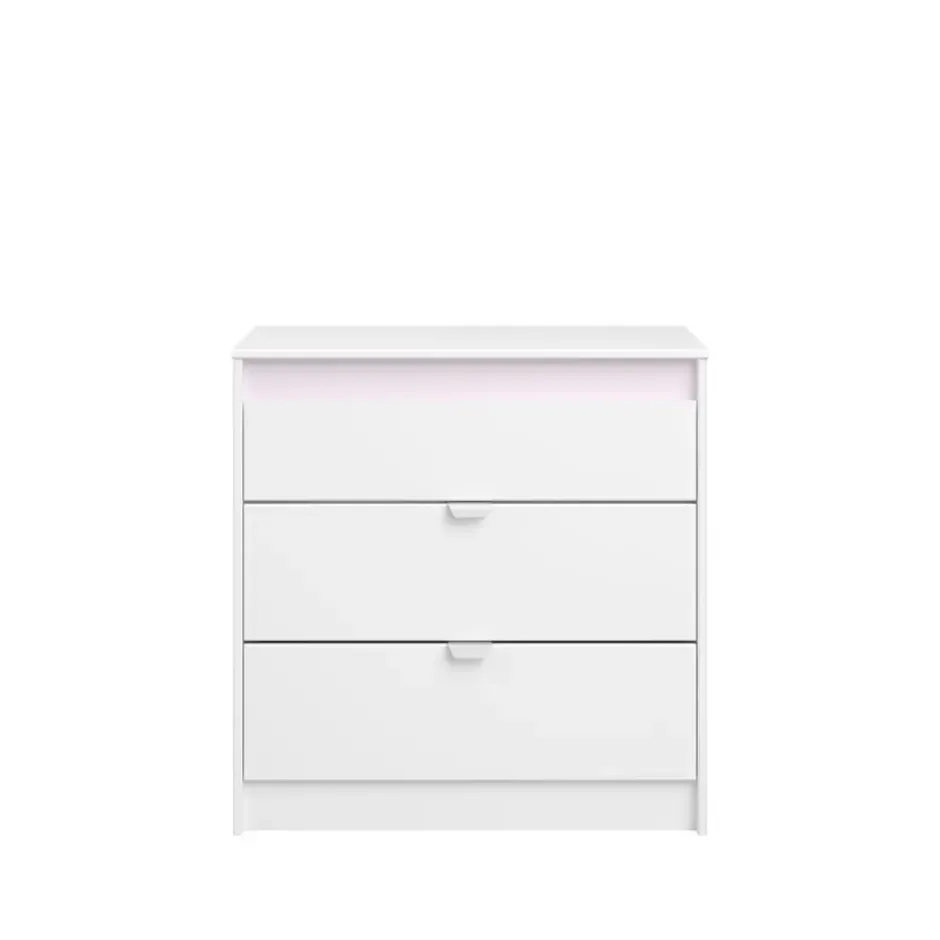 Ladekast Bobby - wit - 80x78,5x40,5 cm