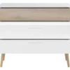 Ladekast Hardy 91cm met 3 lades - wit/eik