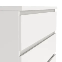 Ladekast - 5 Lades - Wit Hout - 77x50x111cm - Ylva