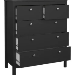 Ladekast Madeira - zwart - 99x82x38 cm