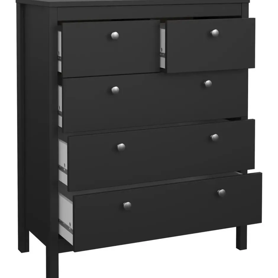 Ladekast Madeira - zwart - 99x82x38 cm