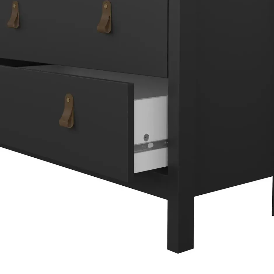 Ladekast Madeira - zwart - 99x82x38 cm