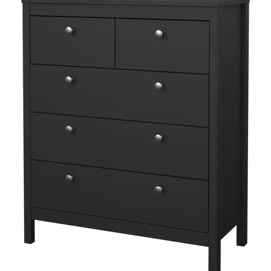 Ladekast Madeira - zwart - 99x82x38 cm