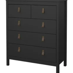 Ladekast Madeira - zwart - 99x82x38 cm