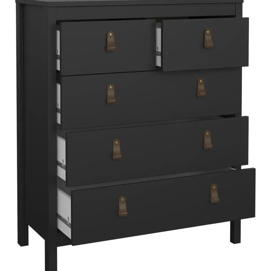 Ladekast Madeira - zwart - 99x82x38 cm