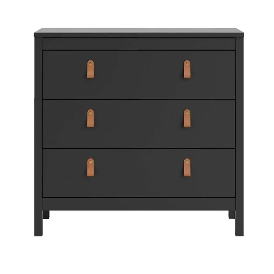 Ladekast Madeira - zwart - 80x82x38 cm