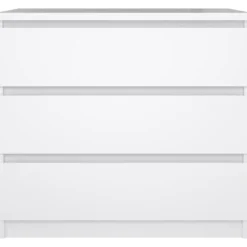 Ladekast Naia 3 lades - hoogglans wit - 70,1x76,8x50 cm