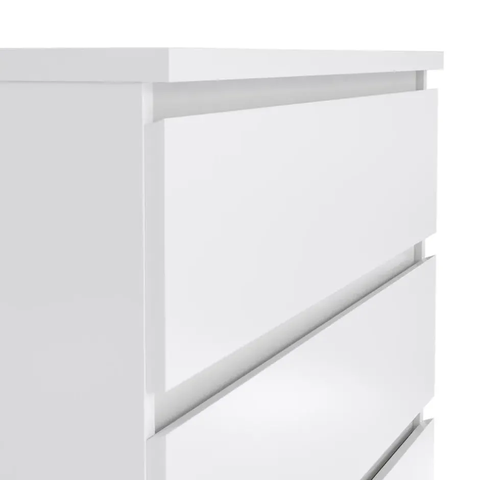 Ladekast Naia 5 lades - hoogglans wit - 111,3x76,8x50 cm