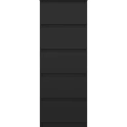 Ladekast Naia - 5 lades - mat zwart - 111,3x40,2x50 cm