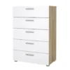 Ladekast Naturel/Wit Hoogglans - 102x40x102cm - Pepe