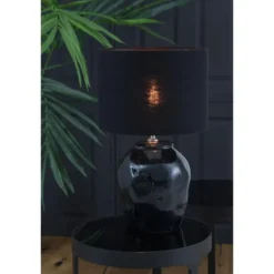 Lampenkap cilinder LIVIGNO - 40-40-30cm - zwart