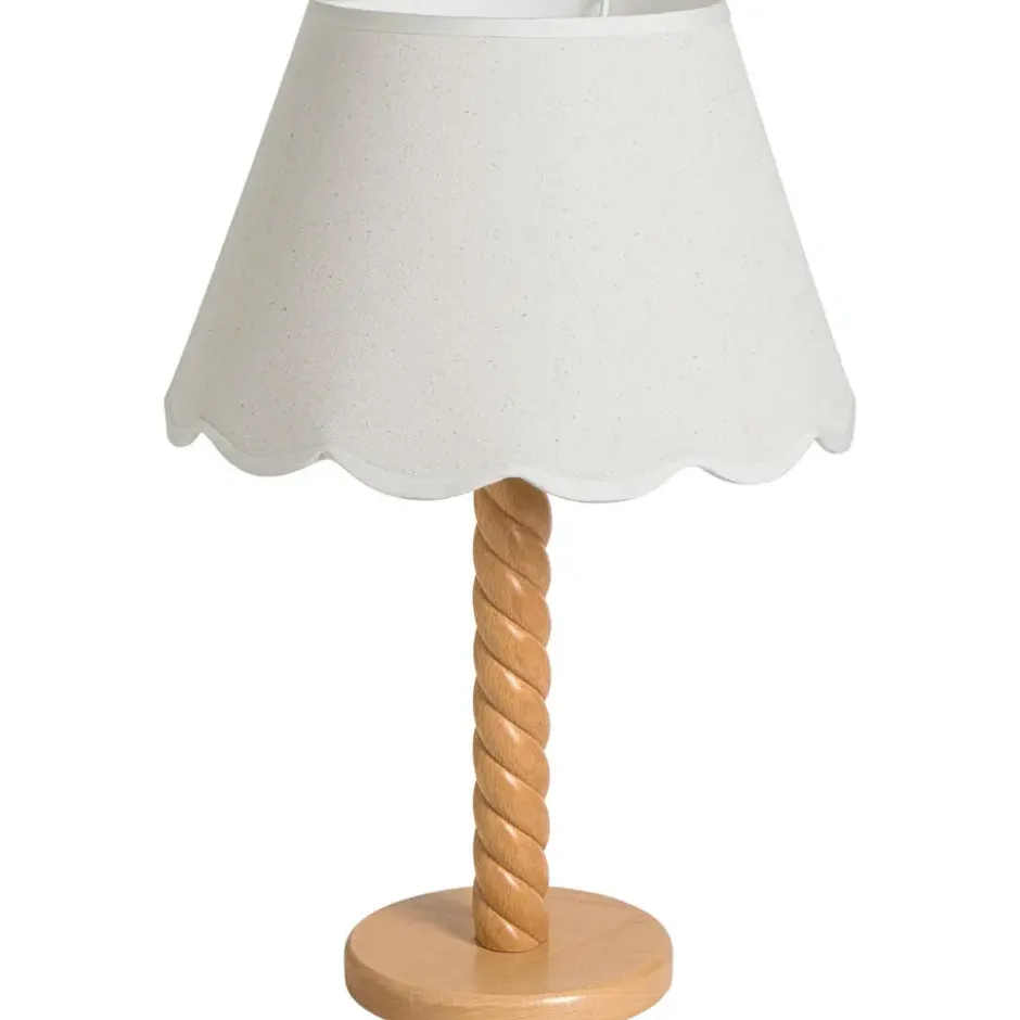 Lampenkap Florine - off-white katoen - 19xØ30 cm
