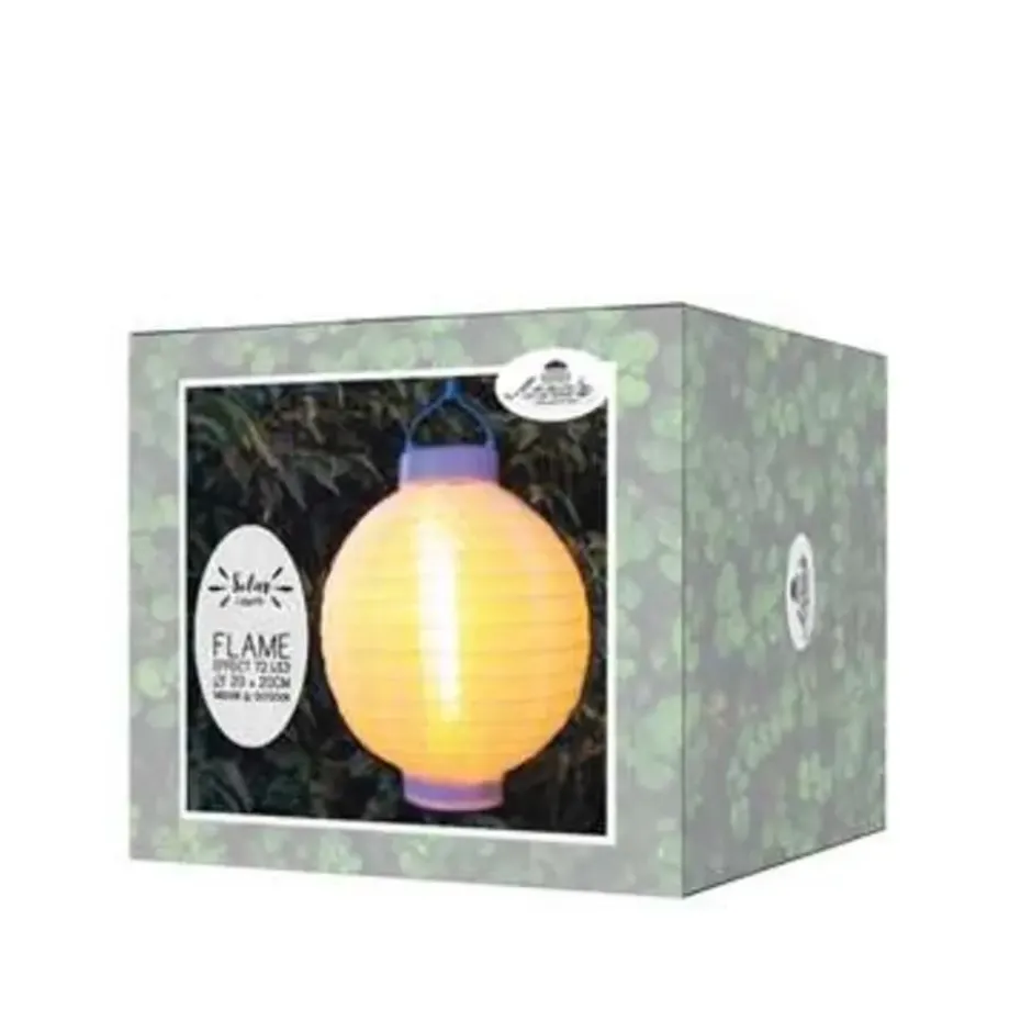 Lampion - solar - met realistisch vlameffect - 20 cm
