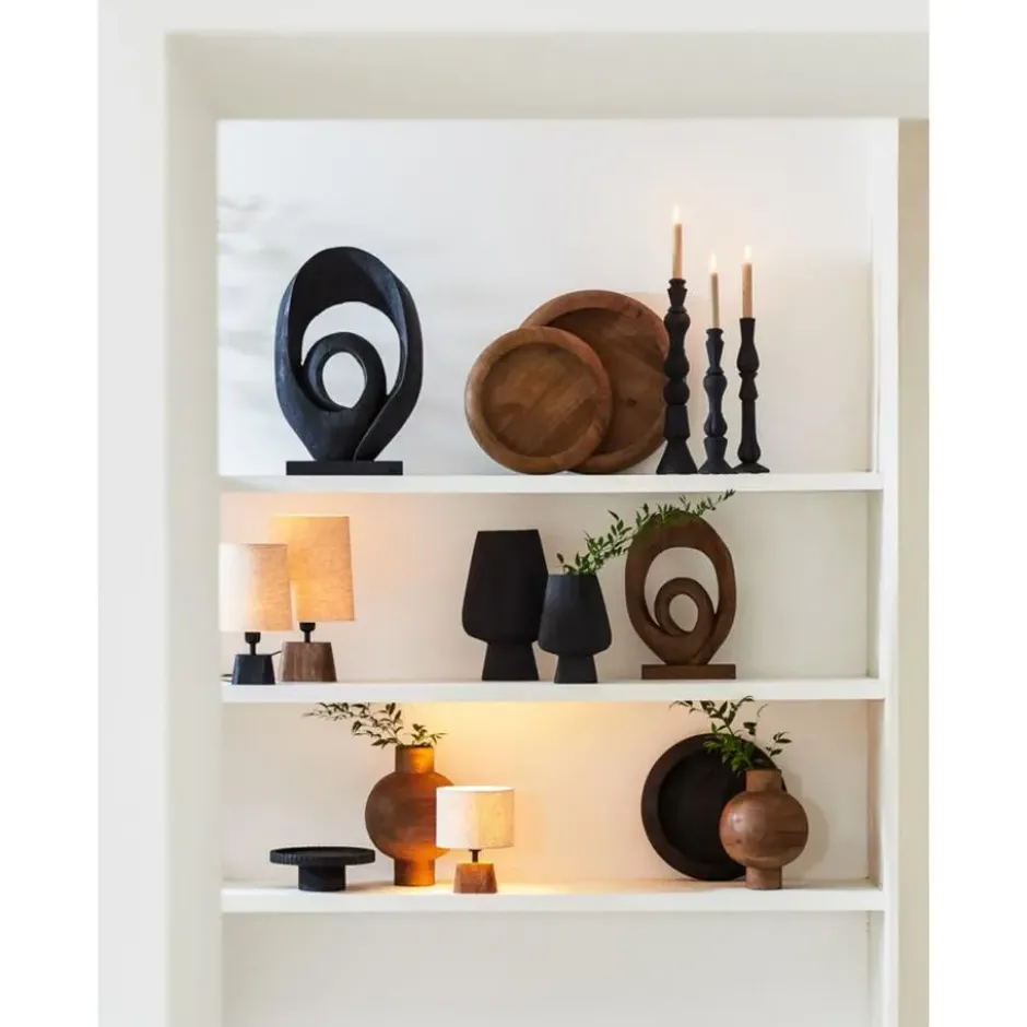 Lampvoet Kardan - Hout - 16x10x21cm