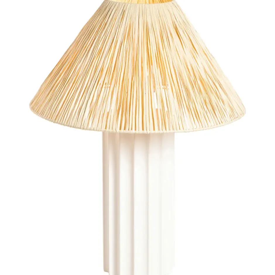 Lampvoet Linne - wit keramiek - 33,5xØ12 cm