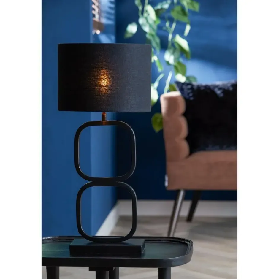 Lampvoet Lutika - Zwart - 23x11,5x46cm
