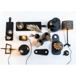 Lampvoet Mace - Zwart - 15x35cm