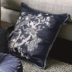 Laura Ashley - Belvedere Sierkussen - Dieren - 50x50cm - Blauw