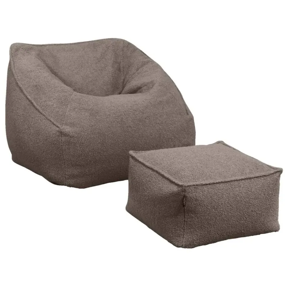 Lebel loungestoel Fay - taupe - 70x100x100 cm