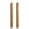 LED dinerkaarsen goudkleurig 25 cm - 2 stuks