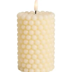 LED kaars Bubble - off-white - Ø8 cm