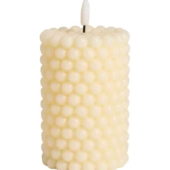 LED kaars Bubble - off-white - Ø8 cm