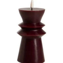 LED kaars Pillar - paars - 15xØ7,5 cm
