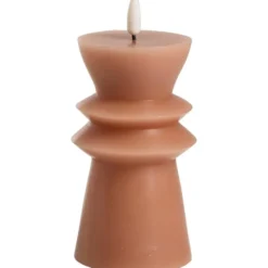 LED kaars Pillar - roze - 15xØ7,5 cm
