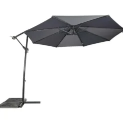 Les - Gemini zweefparasol grijs 3 m