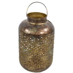 Lesi Living Lantaarn/windlicht - Oosters - metaal - 20 x 32 cm