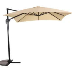 Les - Libra zweefparasol ecru 2.5x2.5 m