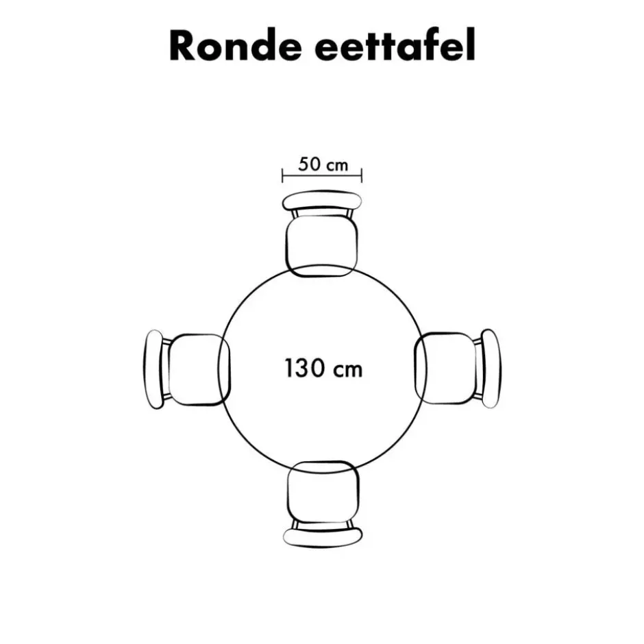 Lewis & Loft Eettafel Lane - Rond ⌀130 - FSC®- mangohout - Zwart