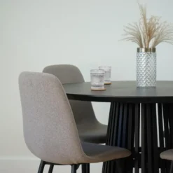 Lewis & Loft Eettafel Levi – Rond – Ø120 cm – Zwart