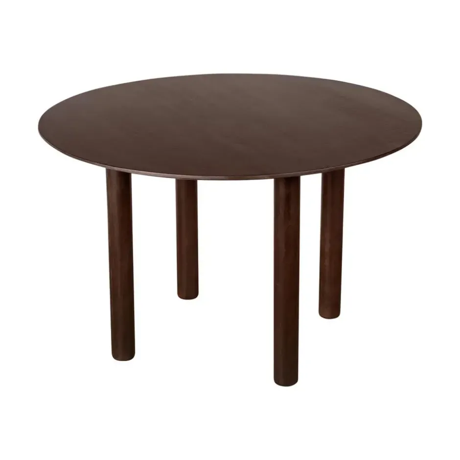 Lewis & Loft Eettafel Lian - ⌀120 - Mangohout - Walnoot bruin