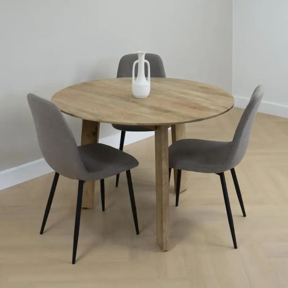 Lewis & Loft Eettafel Lien - FSC® mangohout - Rond - ø105 cm - Naturel