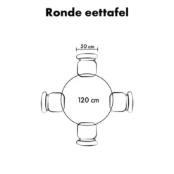Lewis & Loft Eettafel Lila -Rond ⌀120 - FSC® mangohout - Walnoot bruin