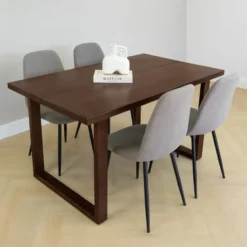 Lewis & Loft Eettafel Lore - Rechthoek - FSC® - 140 cm - Walnoot bruin