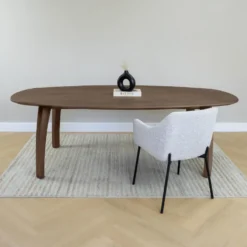 Lewis & Loft Eettafel Luna – Deens ovaal – 220 x 110 cm – Bruin