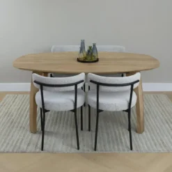 Lewis & Loft Eettafel Luna – Deens ovaal – 160 x 100 cm – Naturel