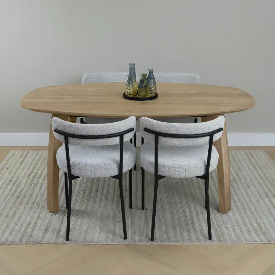 Lewis & Loft Eettafel Luna – Deens ovaal – 160 x 100 cm – Naturel