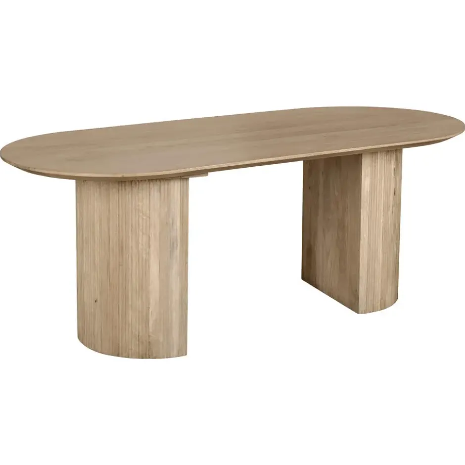 Lewis & Loft Eettafel Lynn - Ovaal - Mangohout - 200x90cm - Naturel