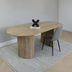 Lewis & Loft Eettafel Lynn - Ovaal - Mangohout - 200x90cm - Naturel