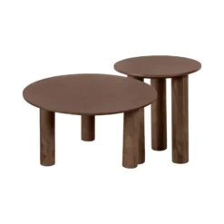 Lewis & Loft Salontafel Lian - FSC® Mangohout - Rond ⌀70 cm - Bruin