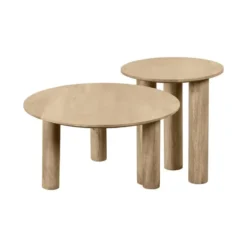 Lewis & Loft Salontafel Lian - FSC® Mangohout - Rond ⌀70 cm - Naturel