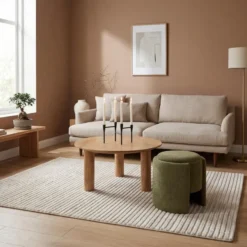 Lewis & Loft Salontafel Lian - FSC® Mangohout - Rond ⌀70 cm - Naturel